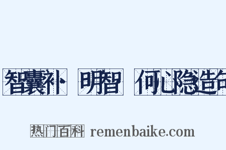 智囊补·明智·何心隐造句是什么意思的图片